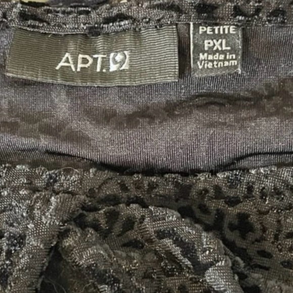 Black Velvet Burnout Midi Dress Damask Sheath Goth Academia Vamp Sexy Apt 9 PXL - Picture 9 of 11